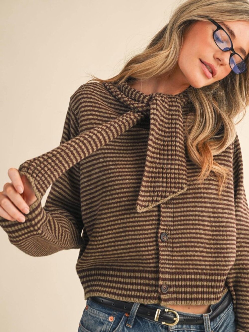 Lowen Striped Cardigan NEW Size Large